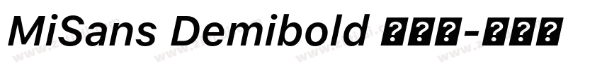 MiSans Demibold 半粗体字体转换